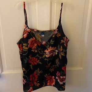 Old Navy cropped satin floral cami